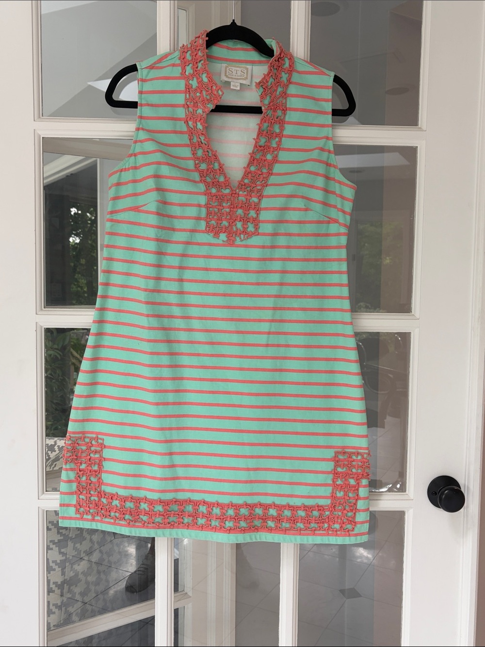 Sail to Sable STS sleeveless shift dress Sz L EUC